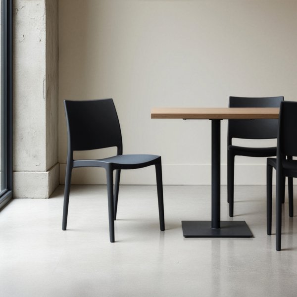 Dakota Kantinestol, sort, 1 stk