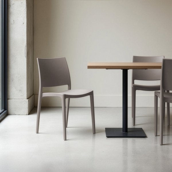 Dakota Kantinestol, taupe, 1 stk