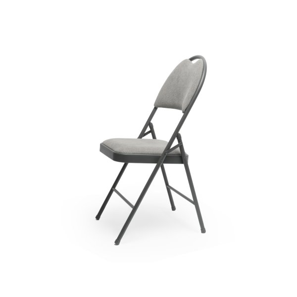 Forte klapstol m/polstret sæde og ryg, grå