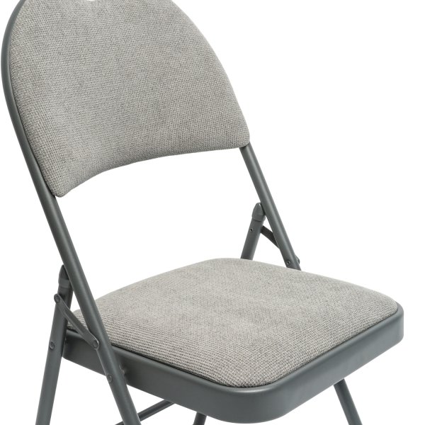 Forte klapstol m/polstret sæde og ryg, grå