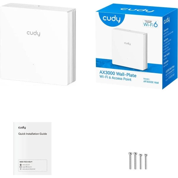Cudy Access Point WF6 Gigabit Dual Band Vægplade