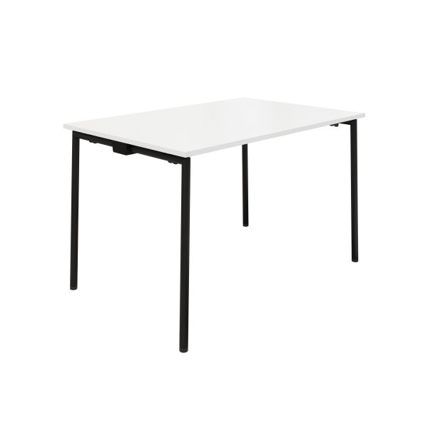 EasyFix Kantinebord 140x80 cm, Hvid/Sort