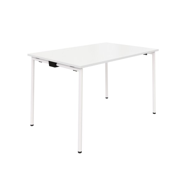 EasyFix Kantinebord 160x80 cm, Hvid decor/Hvid