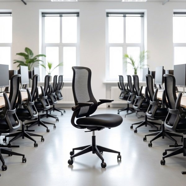 Salerno kontorstol, mesh ryg, sort