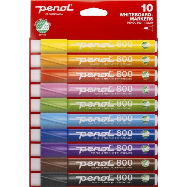 Penol 800 Whiteboard Marker | 10 farver