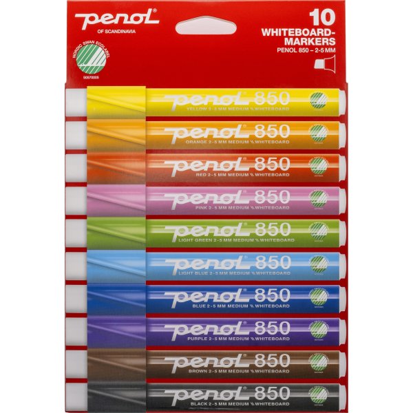 Penol 850 Whiteboard Marker | 10 farver