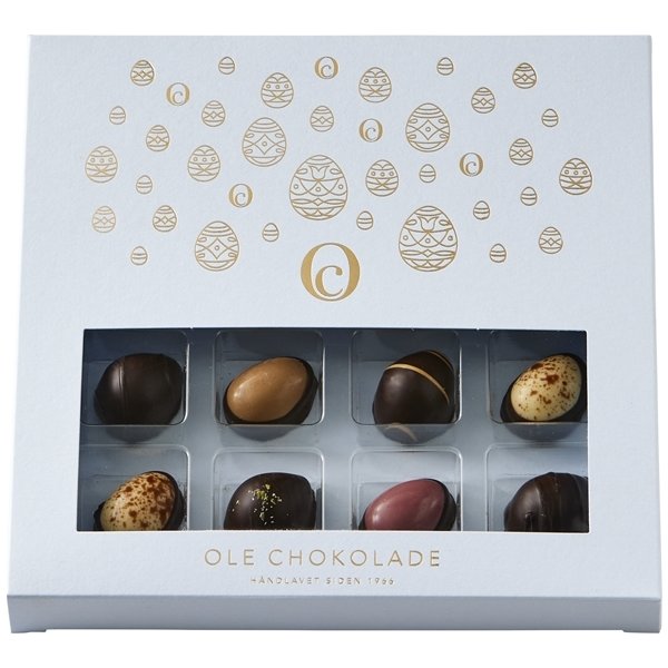 Ole Chokolade Gaveæske m. 16 delikatesseæg, 160 g