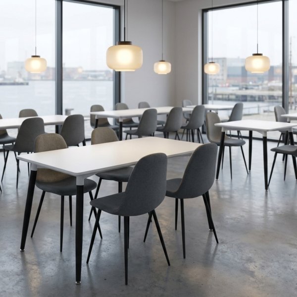 Room mødebordssæt m/ 1 bord 140x80 cm og 4 stole