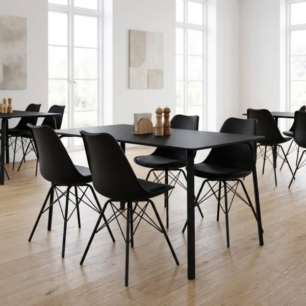 Alstad Kantinebord, sort