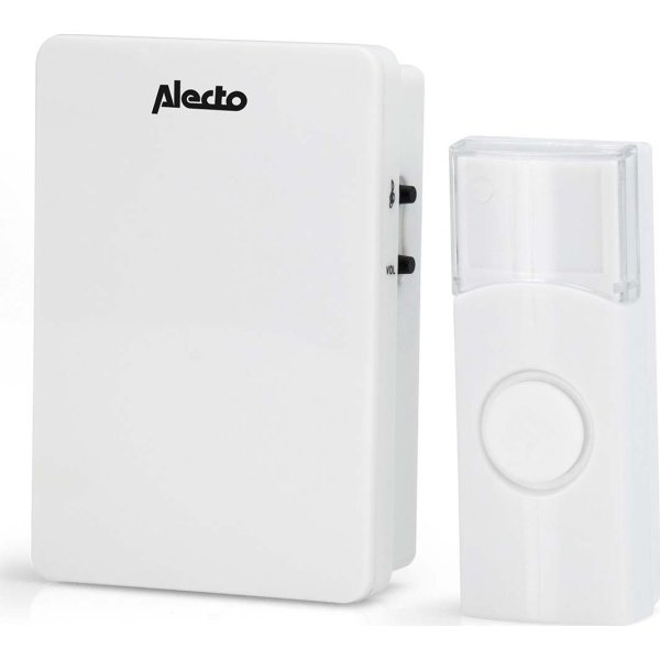 Alecto trådløs dørklokkesæt, hvid