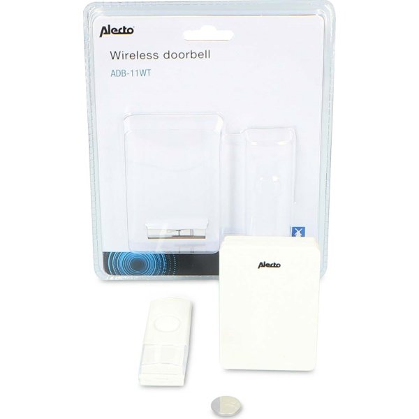 Alecto trådløs dørklokkesæt, hvid