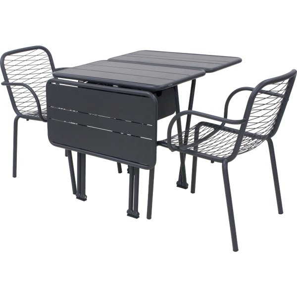 Ivy Foldebord + 2 stole Ivy Wire, Antracit