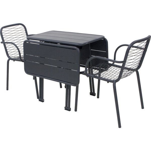 Ivy Foldebord + 2 stole Ivy Wire, Antracit