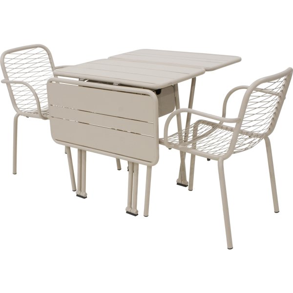 Ivy Foldebord + 2 stole Ivy Wire, Taupe
