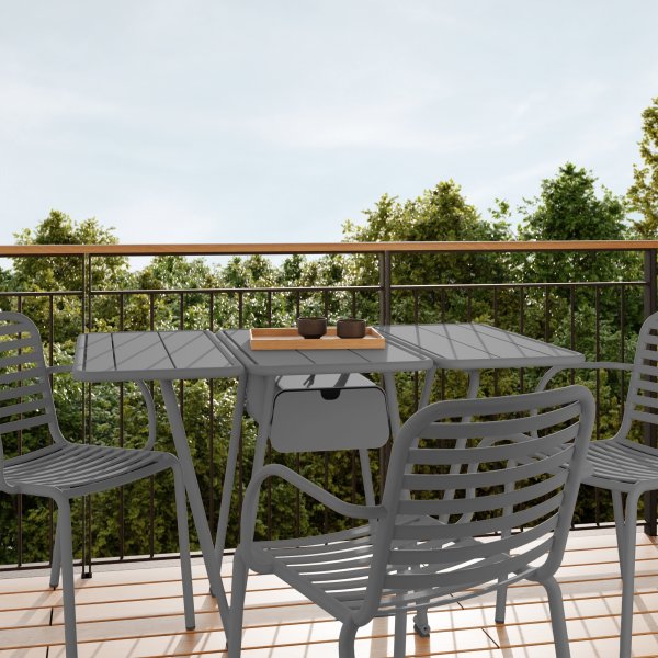 Ivy Foldebord 54-126x78x73cm, Antracit