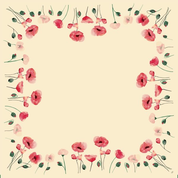 Dunicel Stikdug, 84x84 cm, Poppy Charm, 20 stk.