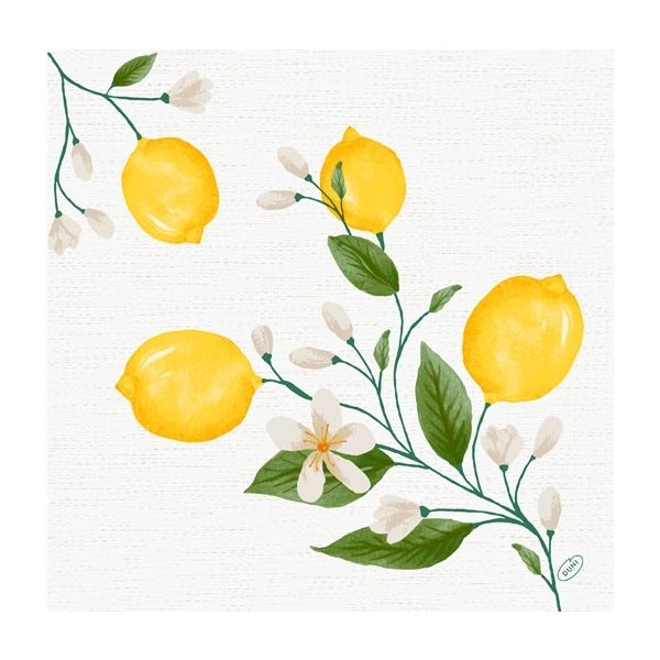 Dunisoft Middagsserviet, Lemon Fiesta , 60 stk.