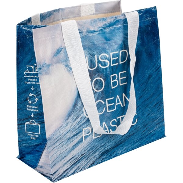 Bærepose 100% genanvendt havaffald,35 x34x15 cm