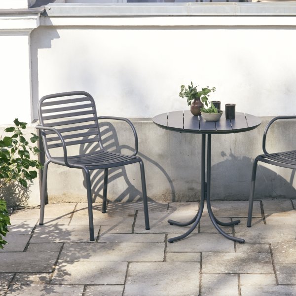 Pure Cafésæt ø67cm + 2 stole Ivy Pipe, Antracit