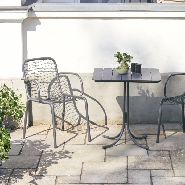 Pure Cafésæt L67cm + 2 stole Ivy Wire, Antracit