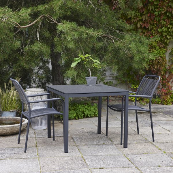 Pure Havebord L82cm + 2 stole Verona, Antracit