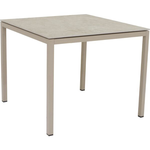 Terra Havebord L82 cm, keramik top, Taupe