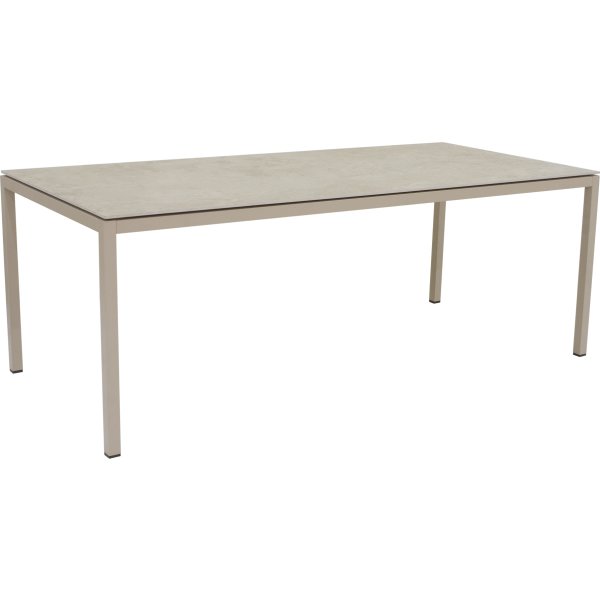 Terra Havebord L197 cm, keramik top, Taupe