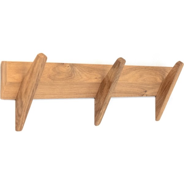 NordicLine Knagerække, olieret eg/3 knager, L60 cm