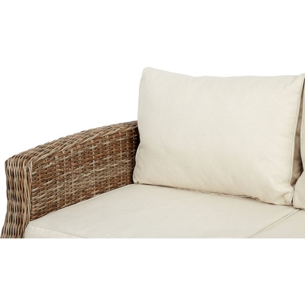 Gotland Loungesofa med hynder, 3 personer, natur