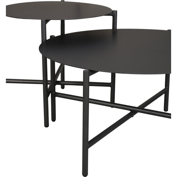 Oline Sofasæt med hynder, 5 dele, sort/natur