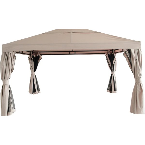 Julio Pavillon luksus, stål/polyester, 3x4m, beige