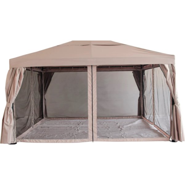 Julio Pavillon luksus, stål/polyester, 3x4m, beige