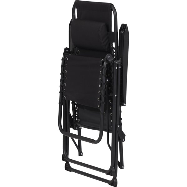 Roseline Havestol, foldbar, sort