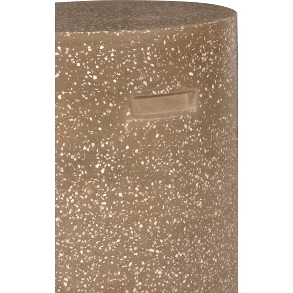 Steen Skammel, Ø37xH40cm, brun terrazzo