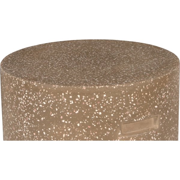 Steen Skammel, Ø37xH40cm, brun terrazzo