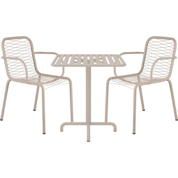 Ivy Cafébord L66cm + 2 stole Ivy Wire, Taupe