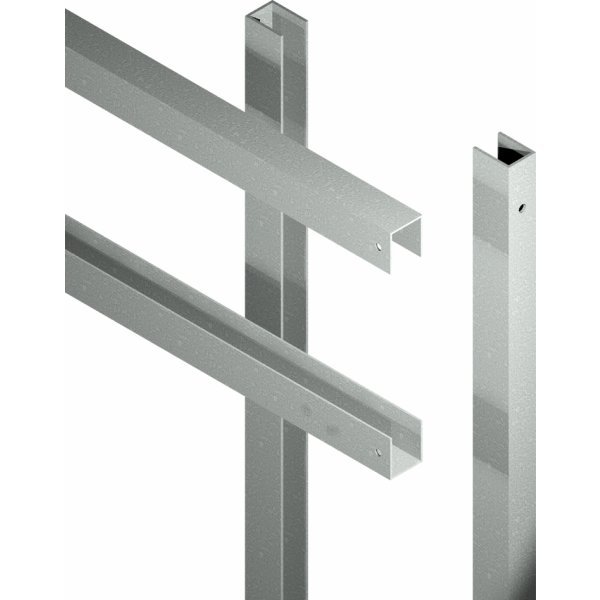 Plus Artura Komposithegn, glas 37cm, grå, 90x175cm