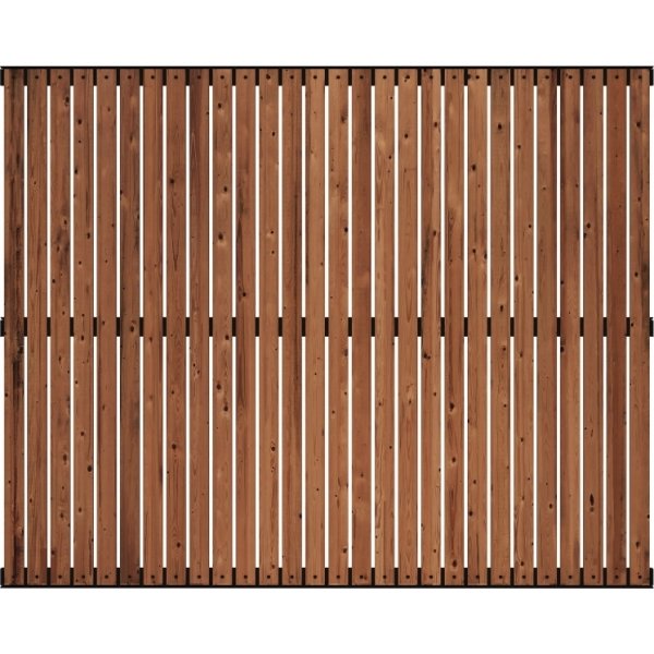 Plus Saga Træhegn, Thermowood, 150x120 cm.