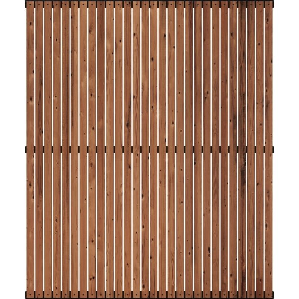 Plus Saga Træhegn, Thermowood, 150x180 cm.