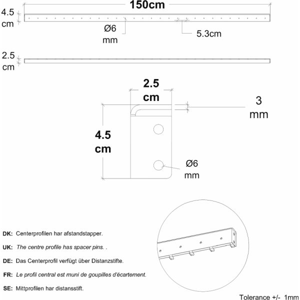 Plus Saga Træhegn, Thermowood, 150x180 cm.