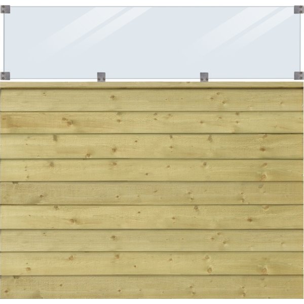 Plus Klink Profilhegn, glas 44,6, natur, 174x163cm