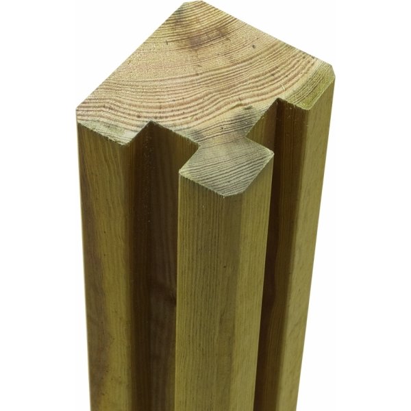 Plus Profilstolpe 2 spor hjørne, natur, 9x9x188 cm