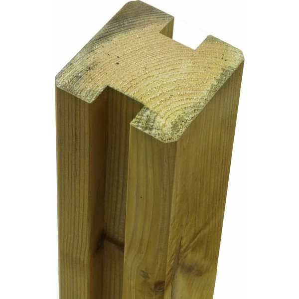 Plus Profilstolpe 2 spor, natur, 9x9x268 cm.