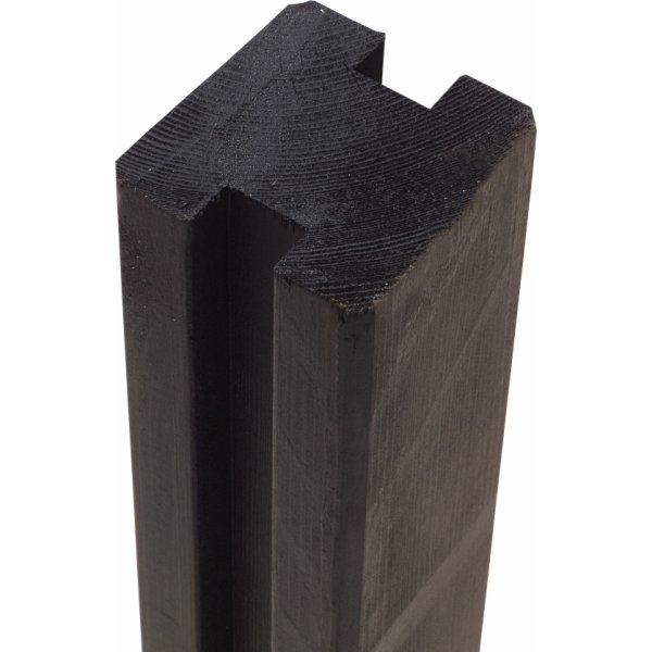 Plus Profilstolpe 2 spor, sort, 9x9x268 cm.