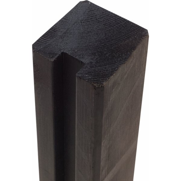 Plus Profilstolpe 1 spor, sort, 9x9x268 cm.