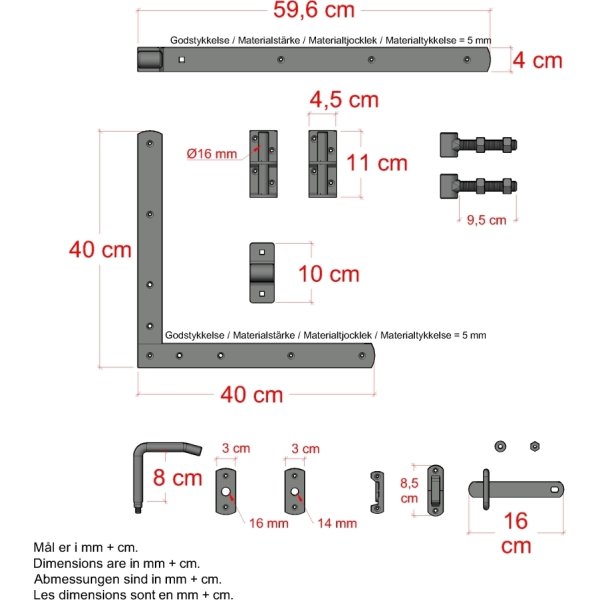 Plus Plank enkeltlåge, natur, 100x163 cm.
