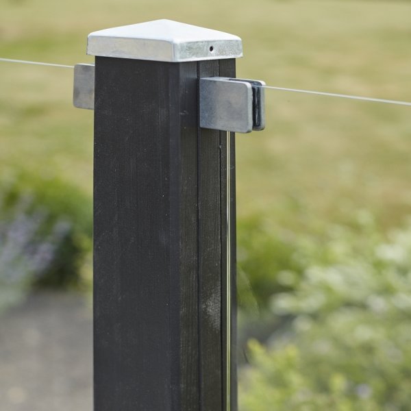 Plus Plank Profilhegn, glas 44,6, sort, 174x163cm