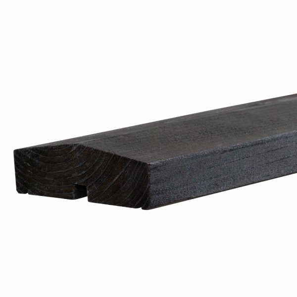 Plus Plank Profilhegn, glas 44,6, sort, 174x163cm