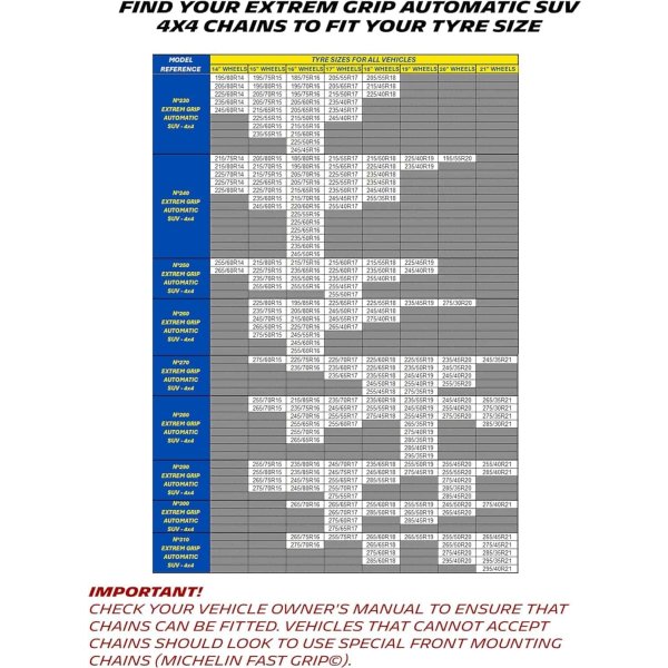 MICHELIN Snekæder - EXTREME GRIP SUV 280