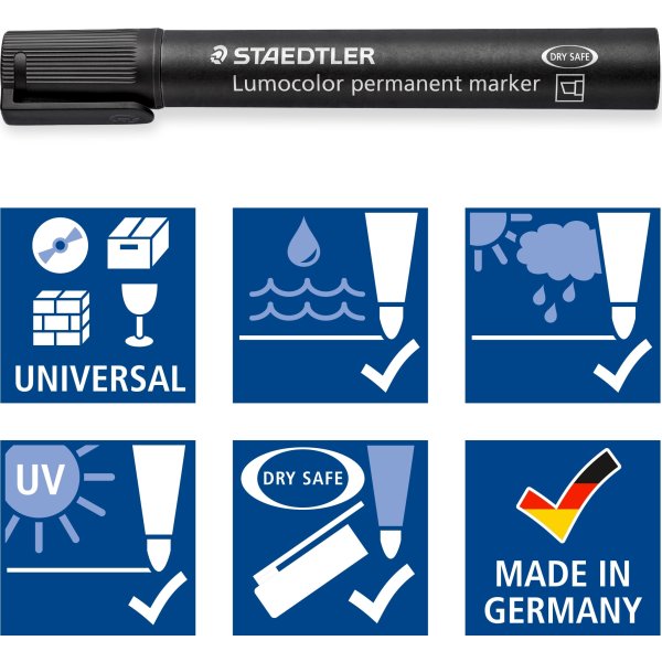 Staedtler 350 Permanent Marker | Sort